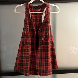 Patterson J Kincaid Plaid Racerback Tank - Small